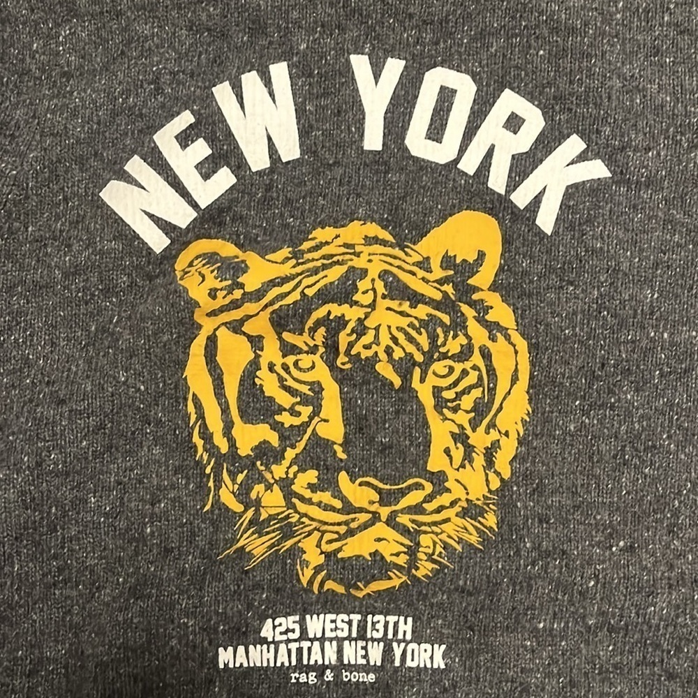 Rag & Bone Donegal Varsity Wool Crew in grey - Picture 8 of 12